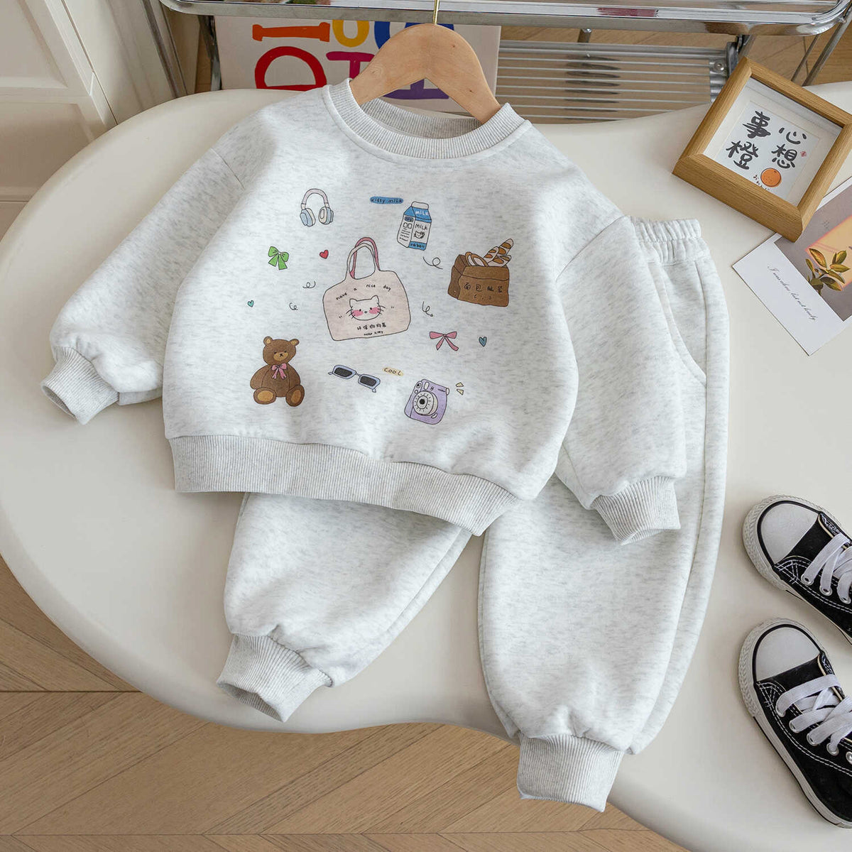 Baby Girls Cartoon Sweatshirt Set Spring Autumn 2025 – Baby & Children's Outfits – Image 4