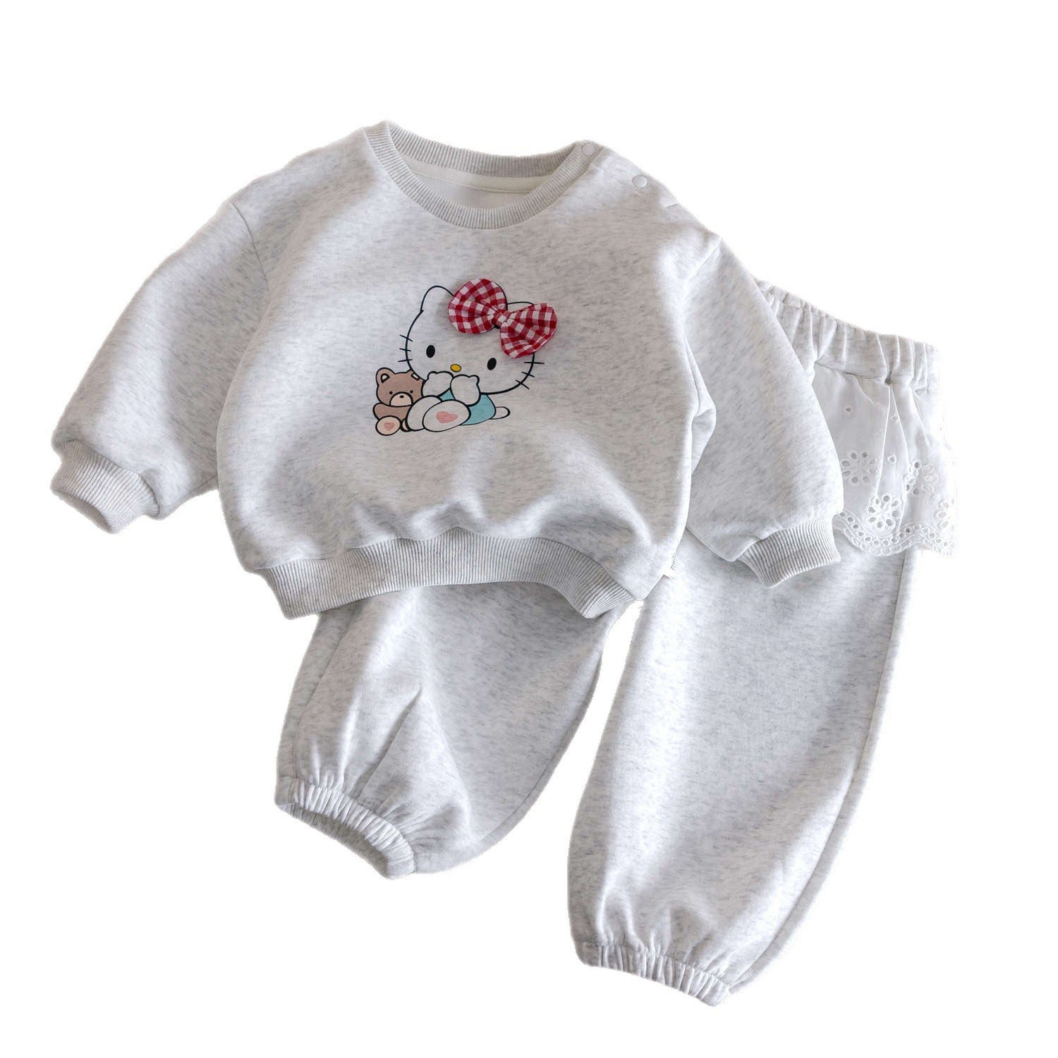 Baby Girls Cartoon Sweatshirt & Lace Pants Set 2025 Autumn – Baby & Children's Outfits – Image 5