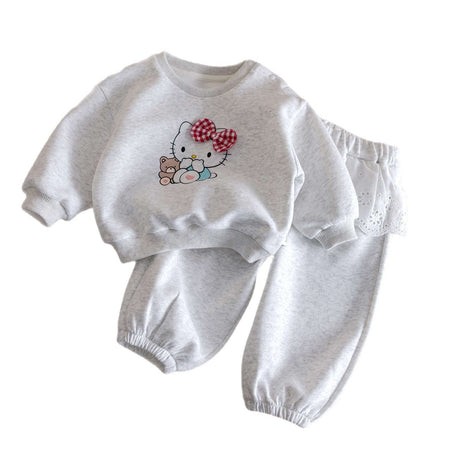 Baby Girls Cartoon Sweatshirt & Lace Pants Set 2025 Autumn – Baby & Children's Outfits – Image 5