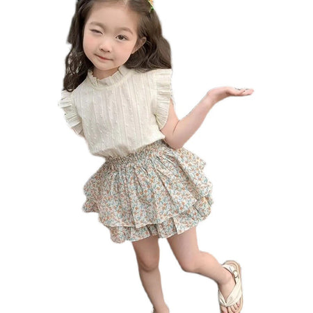 Baby Girls Korean Floral Sleeveless Summer Set – Baby & Children's Outfits – Image 5