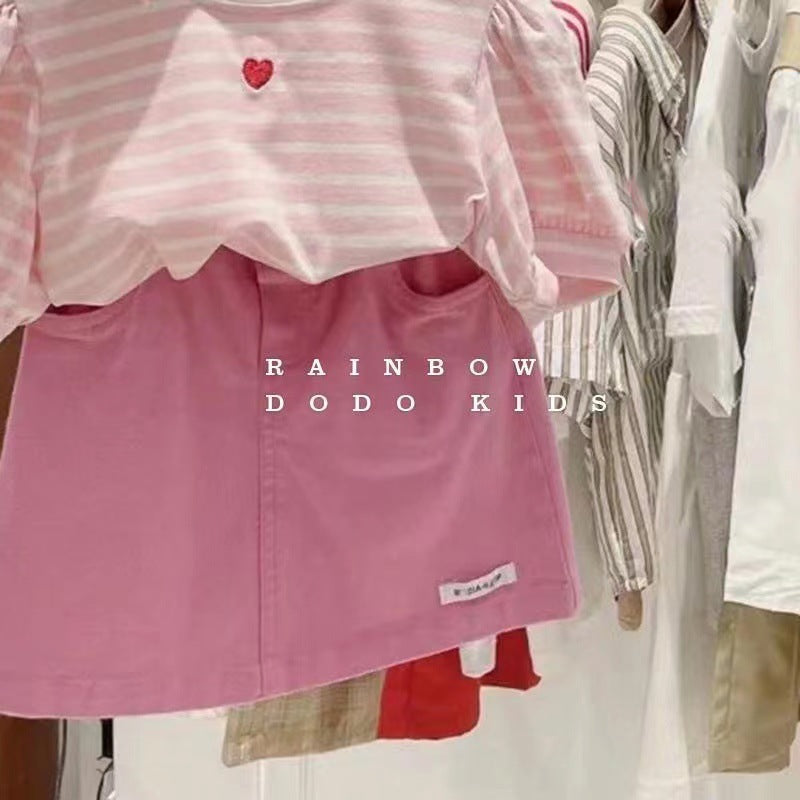 Baby Girls Heart Striped Summer Top & Shorts Set – Baby & Children's Outfits – Image 3
