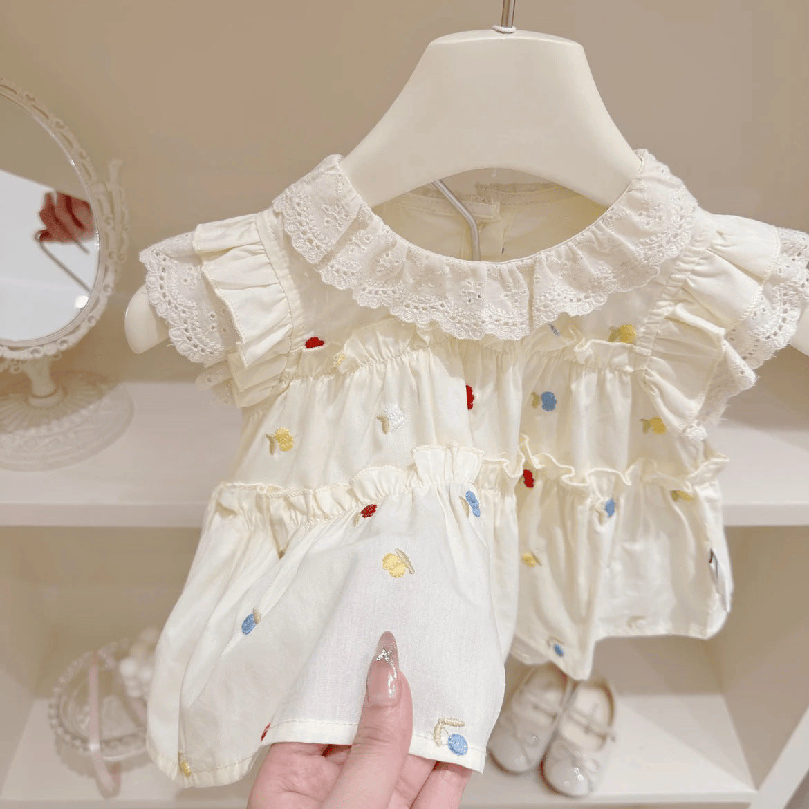 Baby Girls Korean Floral Princess Suit Set 2025 Summer – Baby & Children's Outfits – Image 2