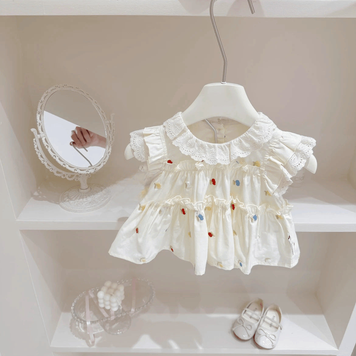 Baby Girls Korean Floral Princess Suit Set 2025 Summer – Baby & Children's Outfits – Image 3