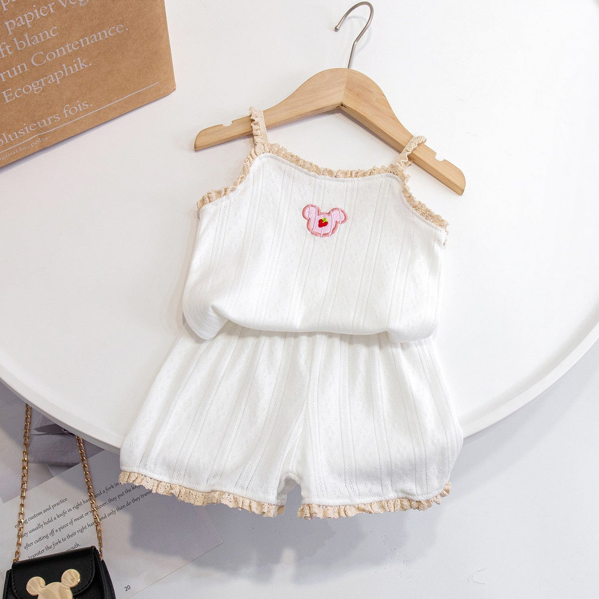 Baby Girls Cotton Sling Pajama Set Summer Homewear – Baby & Children's Outfits – Image 4