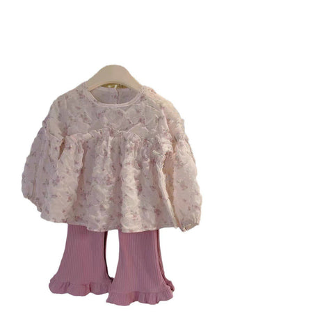 Baby Girls Korean Autumn Floral Top & Lace Pants Set – Baby & Children's Outfits – Image 5