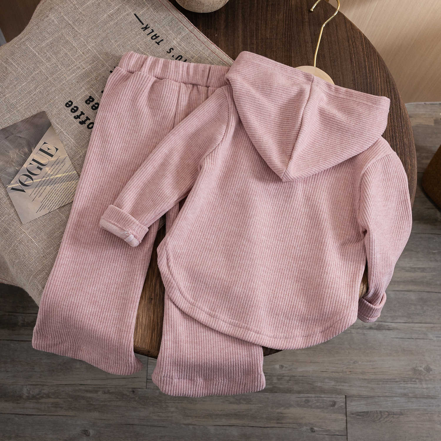 Baby Girls Rabbit Hooded Sweatshirt Set Autumn – Baby & Children's Outfits – Image 3