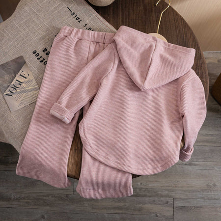 Baby Girls Rabbit Hooded Sweatshirt Set Autumn – Baby & Children's Outfits – Image 3