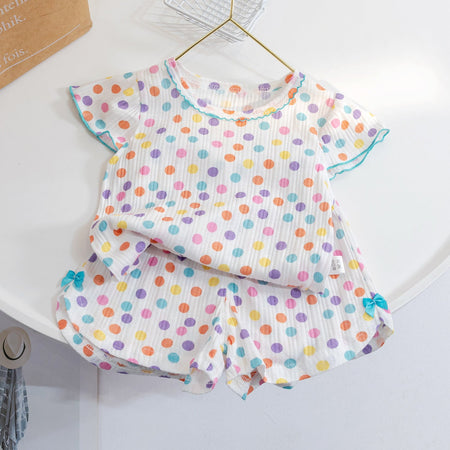 Baby Girls Cotton Floral Pajama Set Summer – Baby & Children's Outfits – Image 3