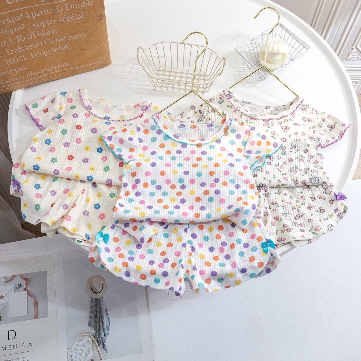 Baby Girls Cotton Floral Pajama Set Summer – Baby & Children's Outfits – Image 4