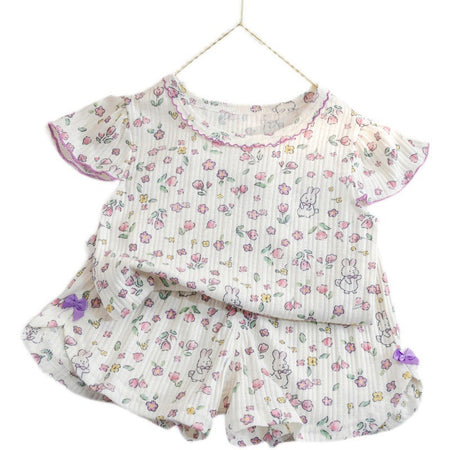 Baby Girls Cotton Floral Pajama Set Summer – Baby & Children's Outfits – Image 5