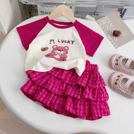 Baby Girls Summer T-Shirt & Skirt Pants Set – Baby & Children's Outfits – Image 1