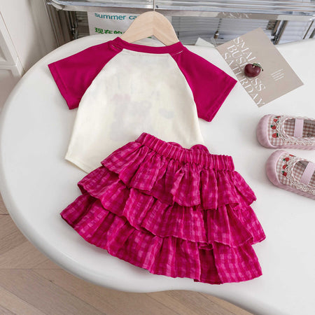 Baby Girls Summer T-Shirt & Skirt Pants Set – Baby & Children's Outfits – Image 2