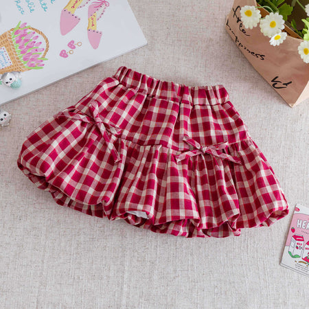 Baby Girls Cartoon Cat Top & Plaid Skirt Set – Baby & Children's Outfits – Image 4
