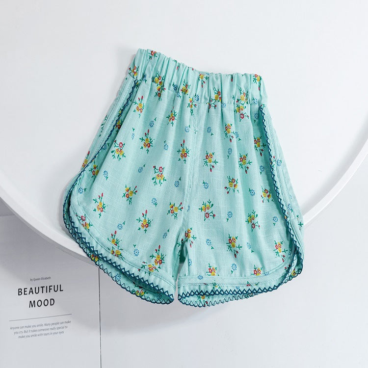 Baby Girls Korean Doll Collar Floral Shorts Set – Baby & Children's Outfits – Image 4