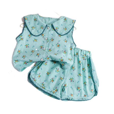 Baby Girls Korean Doll Collar Floral Shorts Set – Baby & Children's Outfits – Image 5