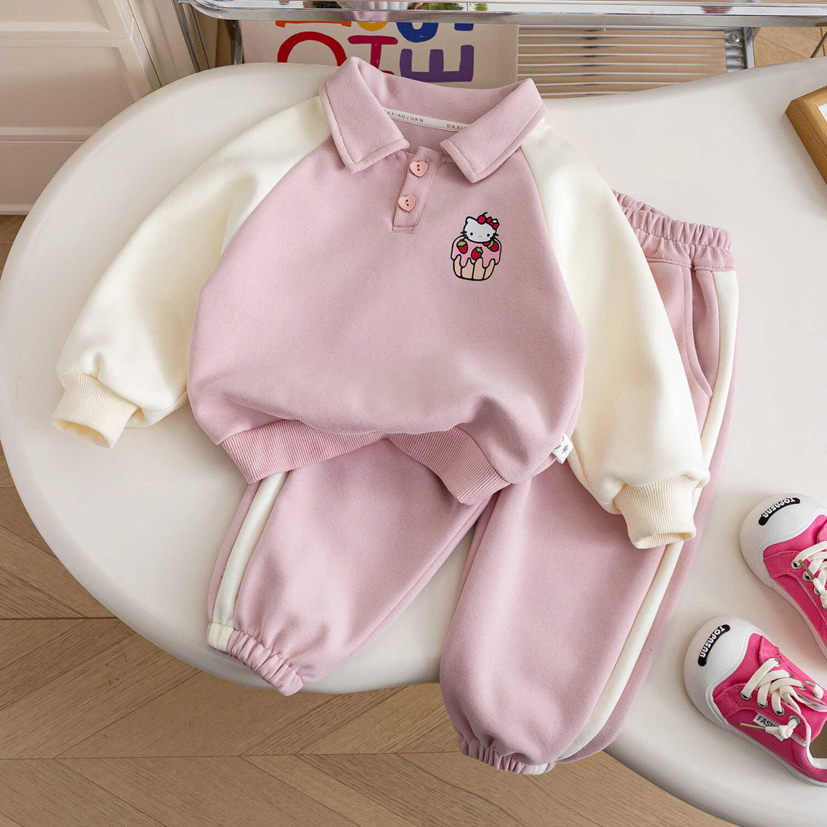 Baby Girls Sports Sweatshirt & Pants Set Autumn – Baby & Children's Outfits – Image 1