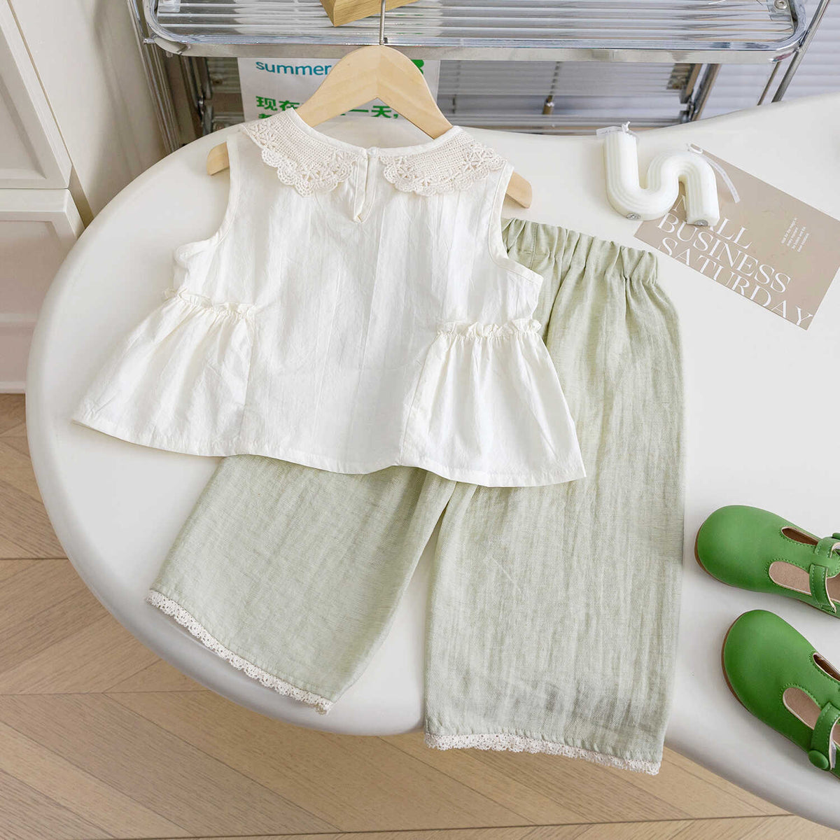 Baby Girls Sleeveless Vest & Pants Set Summer – Baby & Children's Outfits – Image 2