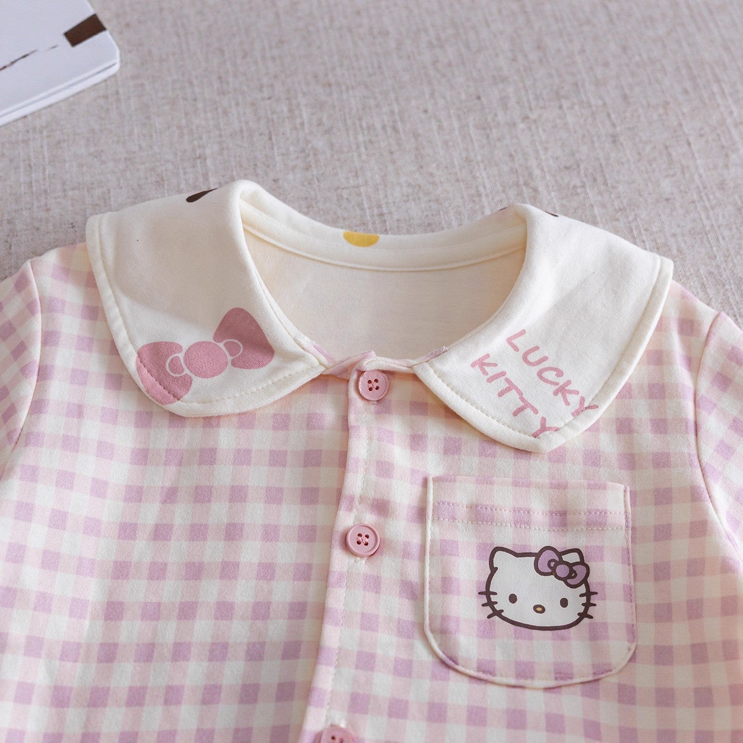 Baby Girls Korean Cartoon Pajama Set Spring Autumn – Pajamas – Image 3