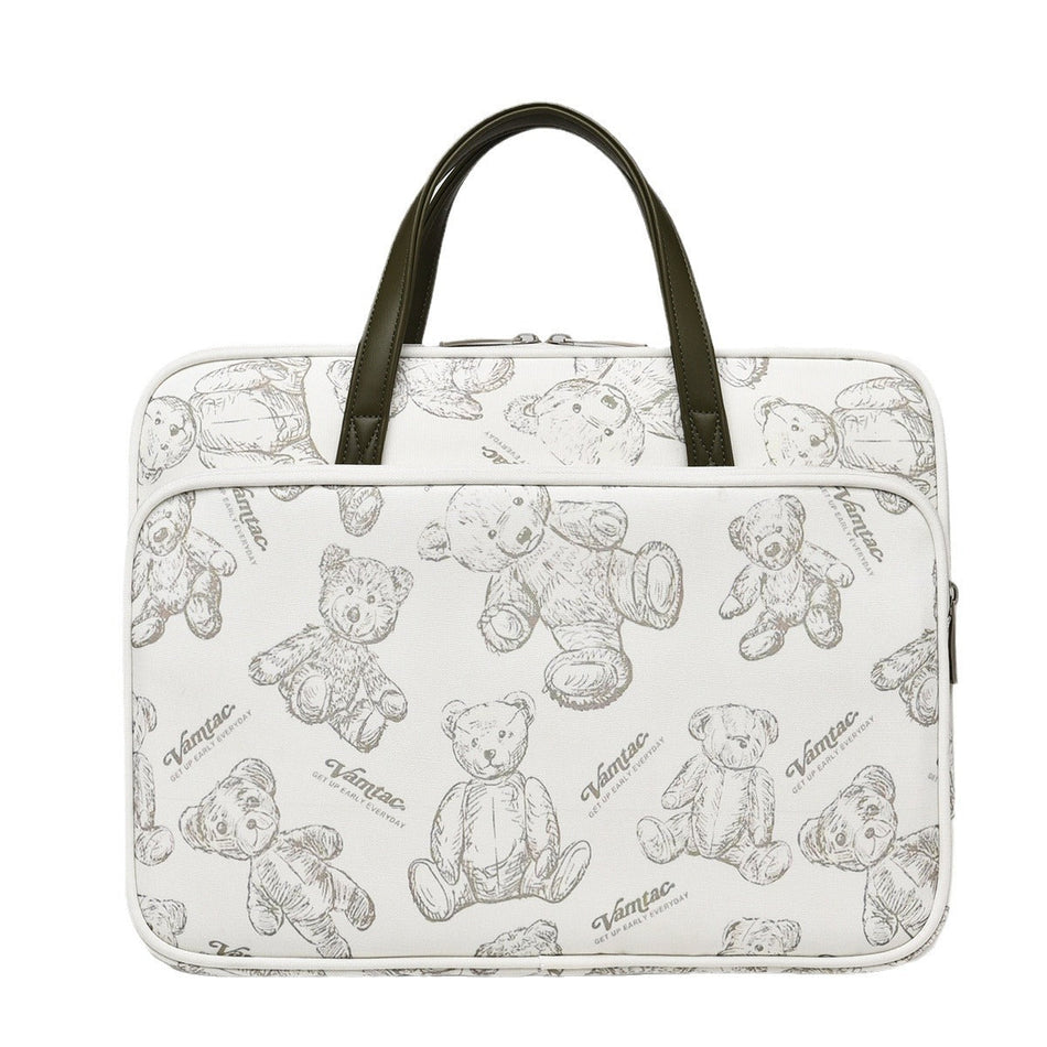 Cartoon Bear Laptop Bag 14 Inch Cute Women Bag