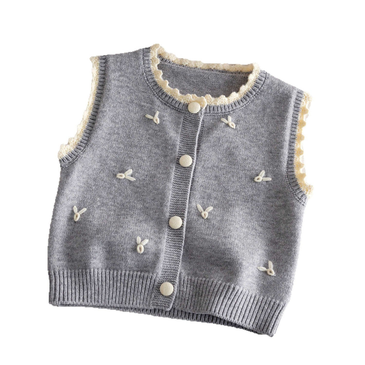 Baby Girls Knitted Vest Outerwear Autumn – Vests – Image 5