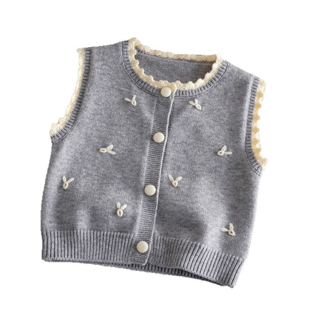 Baby Girls Knitted Vest Outerwear Autumn – Vests – Image 5