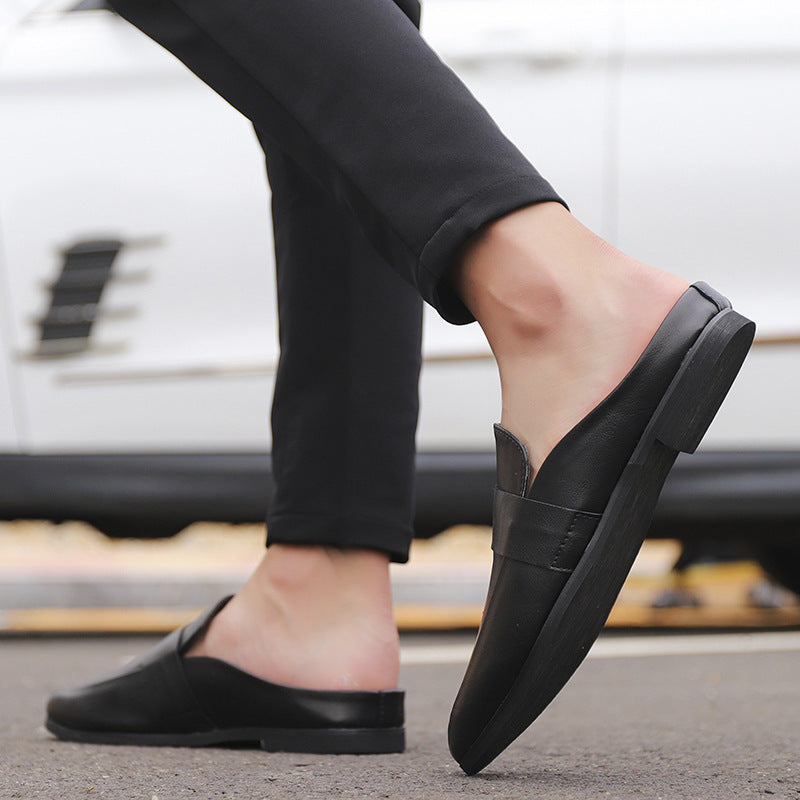 The Urban-Glide – Men’s Heelless "Half-Slipper" Leather Loafers