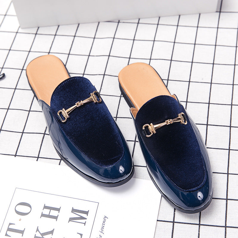 The Summer-Baotou – Men’s "Heelless" Half Leather Slip-On &