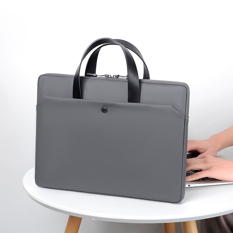 Ultra-Thin Leather Laptop Bag 14–15.6 Inch Sleeve