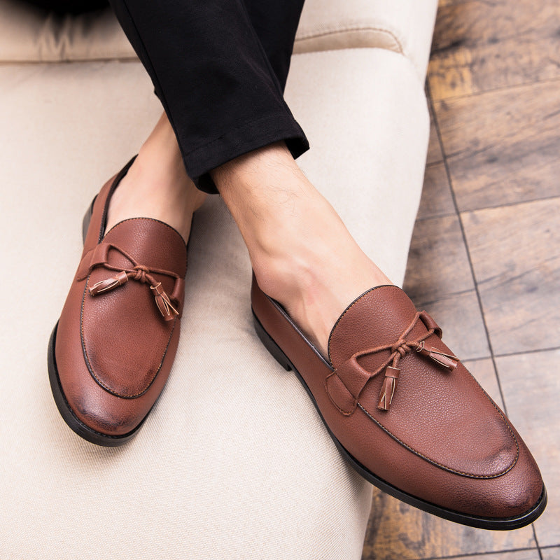 Black men's formal shoes - leather dress shoes for office and business occasions