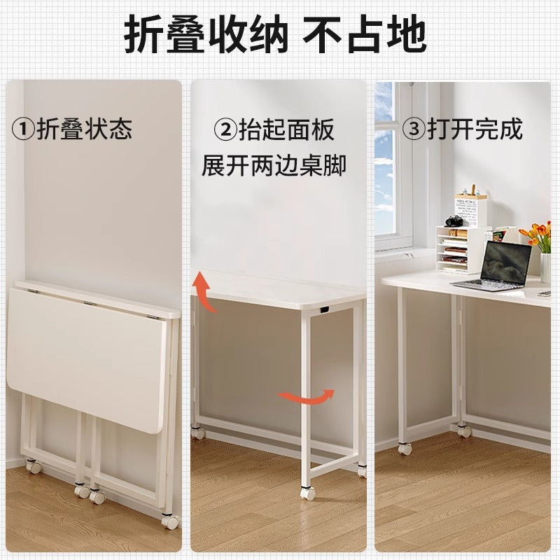 The Alpha-Study 2026 – 2-in-1 Folding & Movable Hybrid Bedside Study Table