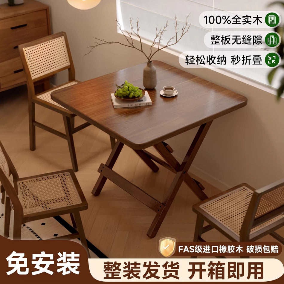 The Heritage-Square – "Installation-Free" Solid Wood Folding