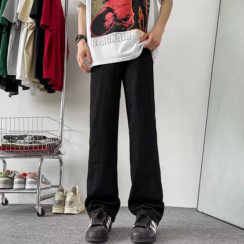 Men’s Distressed Zipper Jeans – Trendy Street Wear