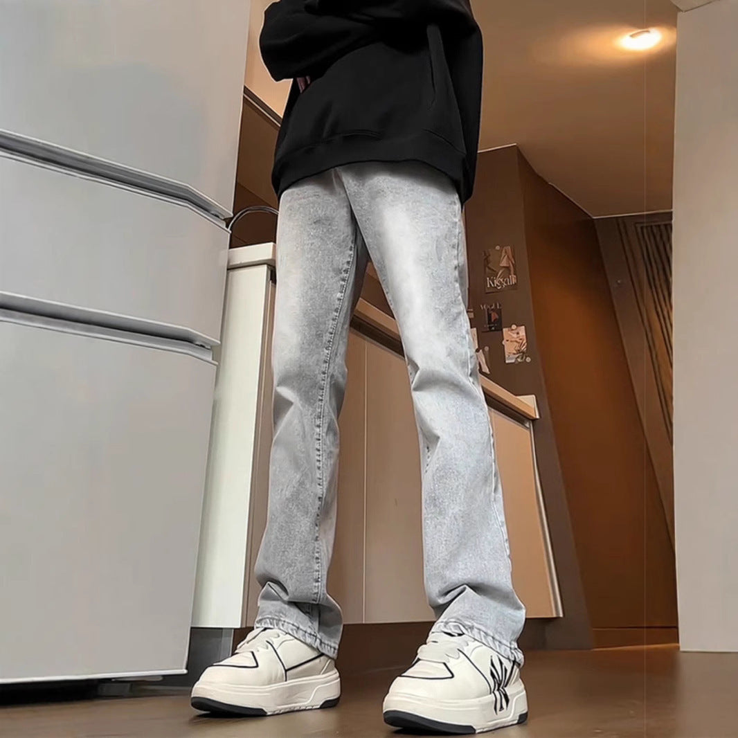 Black【T072】Xk men's jeans - casual denim trousers with comfortable fit for everyday wear