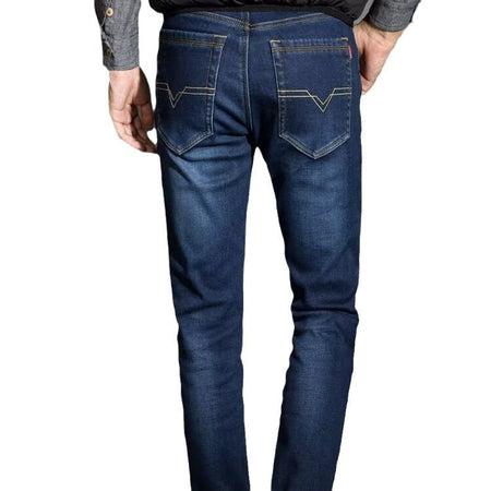 Black [Xk] [ Velvet] men's jeans - casual denim trousers with comfortable fit for everyday wear
