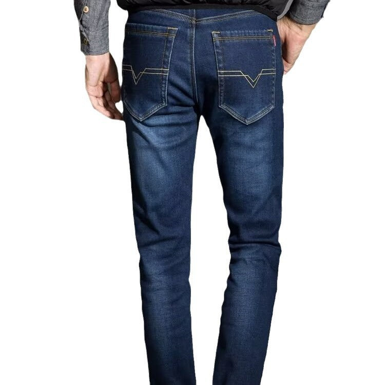 Black [Xk] [ Velvet] men's jeans - casual denim trousers with comfortable fit for everyday wear