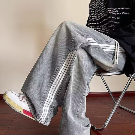 Black【】Dln men's jeans - casual denim trousers with comfortable fit for everyday wear