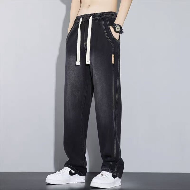 Black【】Dln men's jeans - casual denim trousers with comfortable fit for everyday wear