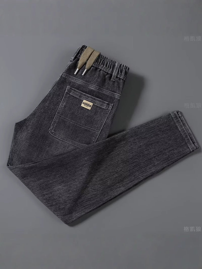 Black Gray【G61】Xk men's jeans - casual denim trousers with comfortable fit for everyday wear