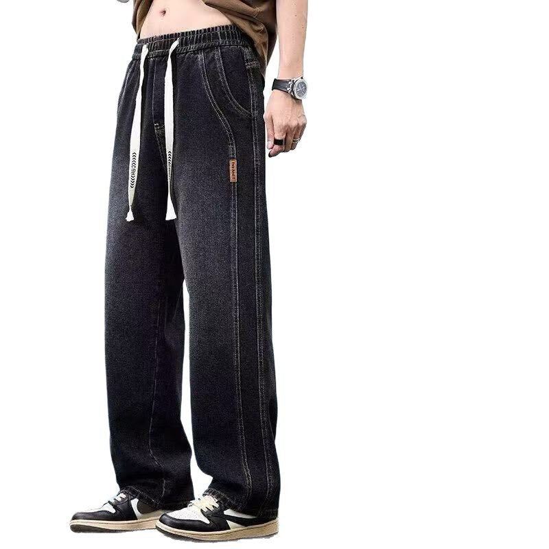 Black【】Xk men's jeans - casual denim trousers with comfortable fit for everyday wear