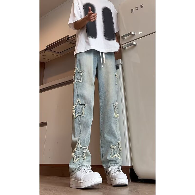 Black【C1133】Ch men's jeans - casual denim trousers with comfortable fit for everyday wear