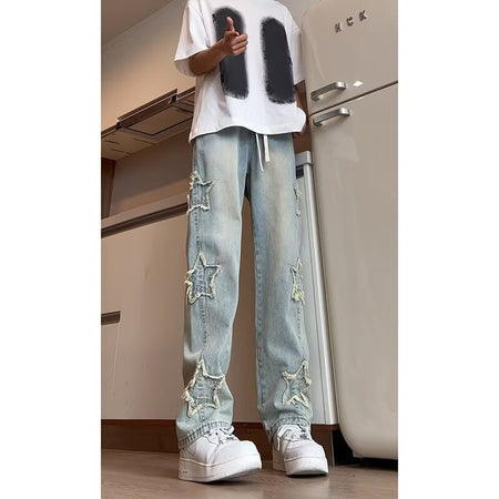 Black【C1133】Ch men's jeans - casual denim trousers with comfortable fit for everyday wear