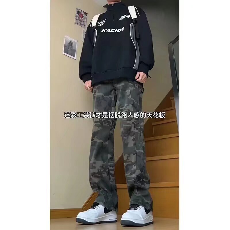 Military Green【T073】Xk men's jeans - casual denim trousers with comfortable fit for everyday wear