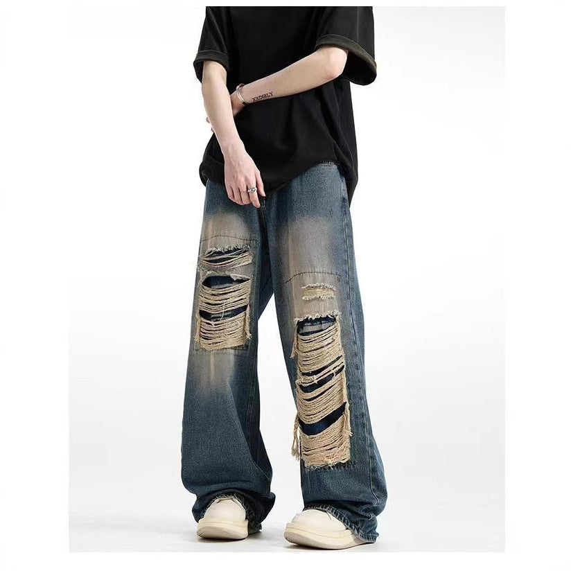 Black【N12】Lx men's jeans - casual denim trousers with comfortable fit for everyday wear