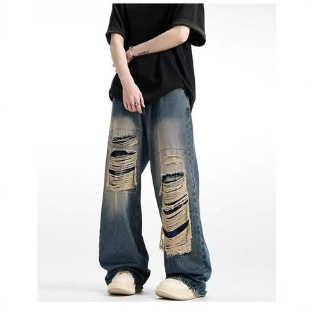 Black【N12】Lx men's jeans - casual denim trousers with comfortable fit for everyday wear