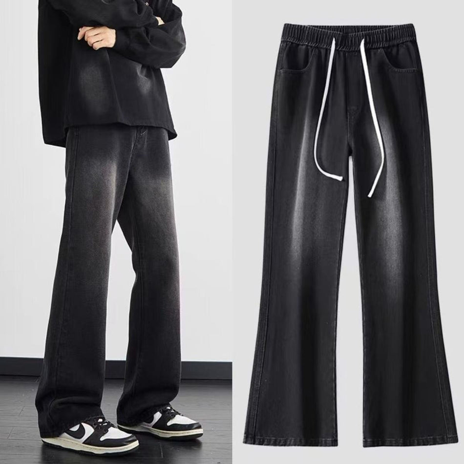Black【】Xk men's jeans - casual denim trousers with comfortable fit for everyday wear