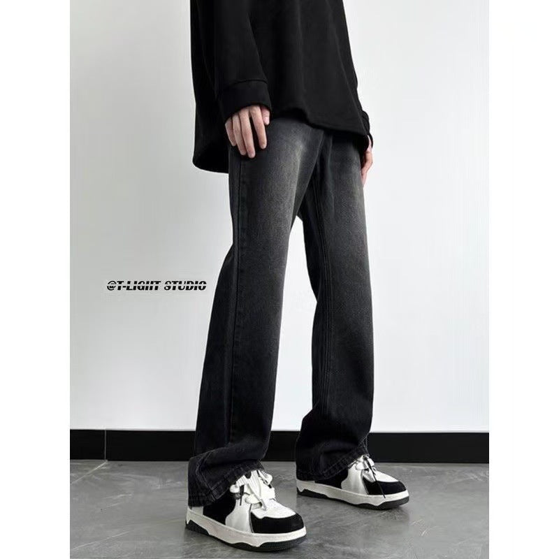 Men’s Slim Micro-Horn Jeans – Vintage High Street Pants