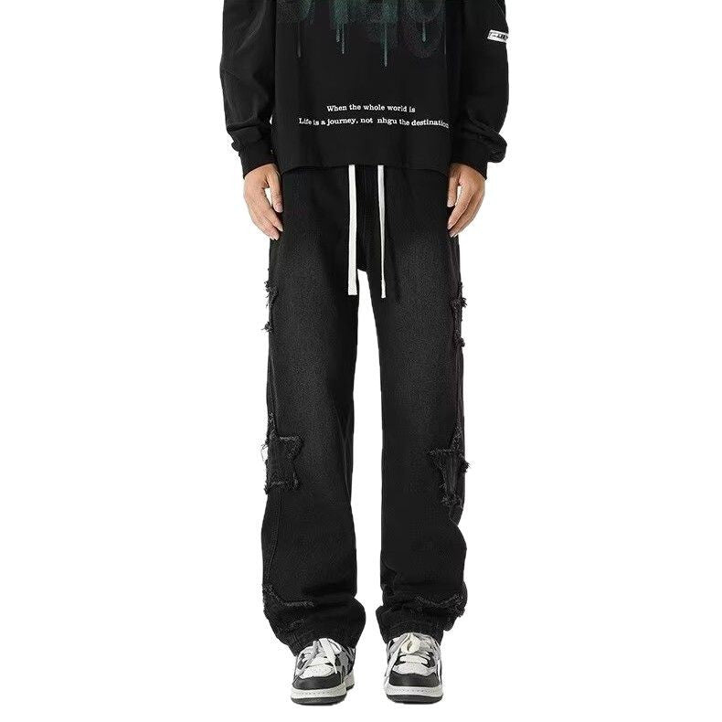Black【C1133】Ch men's jeans - casual denim trousers with comfortable fit for everyday wear