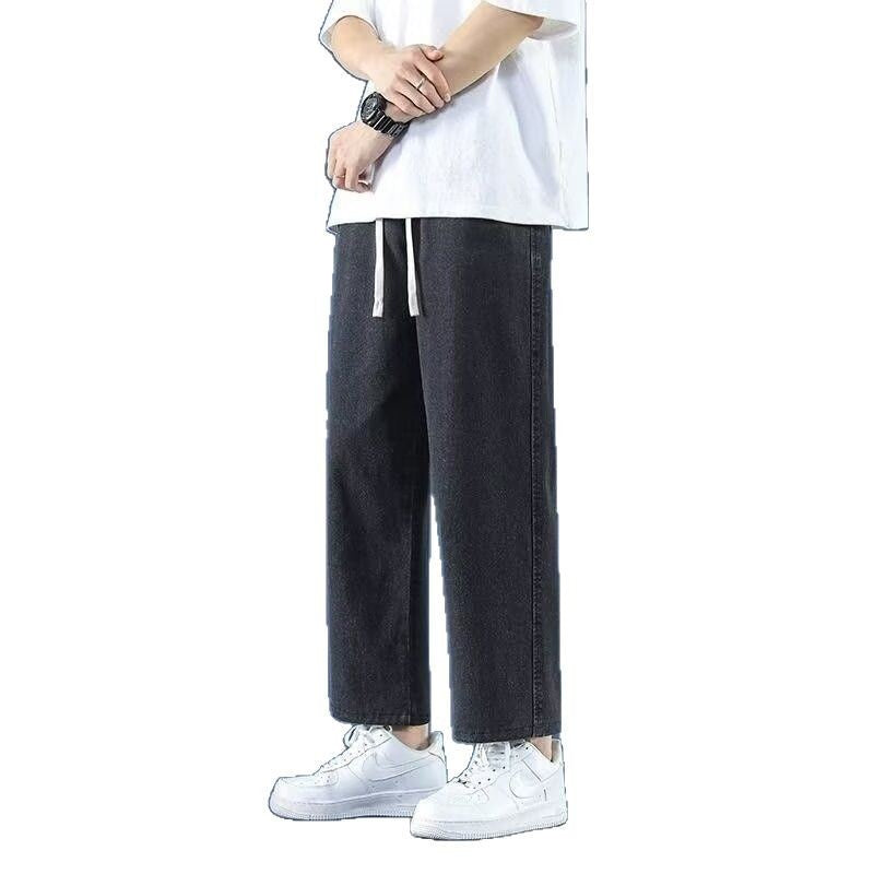 Black【】Xk men's jeans - casual denim trousers with comfortable fit for everyday wear