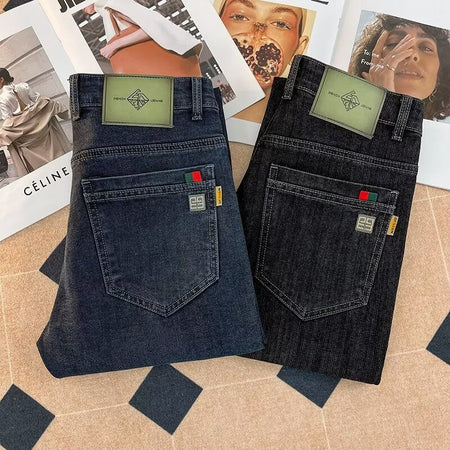 Black Gray【】Xk men's jeans - casual denim trousers with comfortable fit for everyday wear