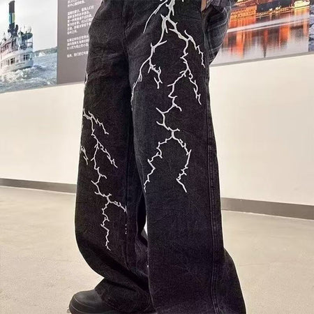 Black【K1078】Wk men's jeans - casual denim trousers with comfortable fit for everyday wear
